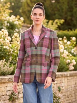 Harris Tweed Dames Jasje "Carola" In Tartan Check