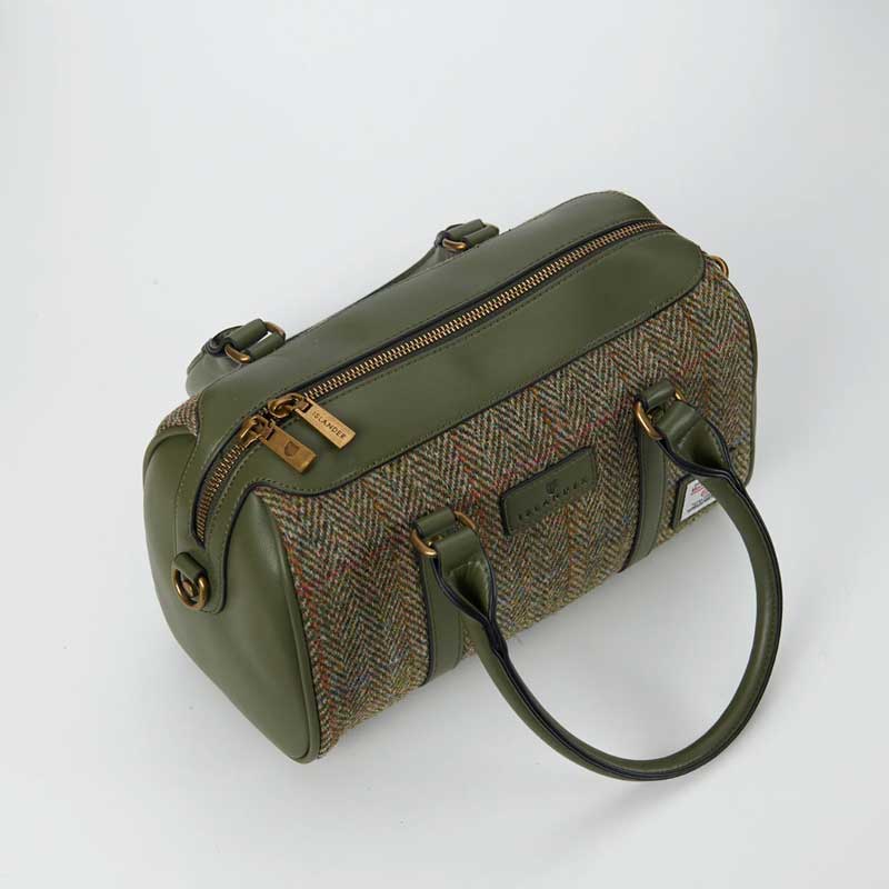 Harris Tweed Clutch, The Medium Duffel Bag, Islander, Chestnut Herringbone - Afbeelding 6