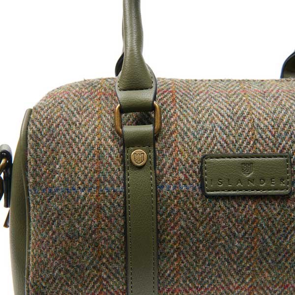 Harris Tweed Clutch, The Medium Duffel Bag, Islander, Chestnut Herringbone - Afbeelding 4