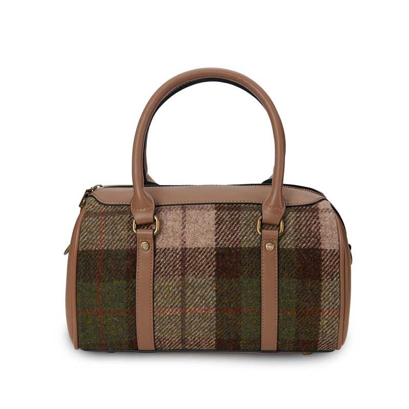 Harris Tweed Clutch, The Medium Duffel Bag, Islander, Chestnut Tartan - Afbeelding 6