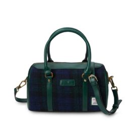 Harris Tweed Clutch, The Medium Duffel Bag, Islander, Black Watch Tartan