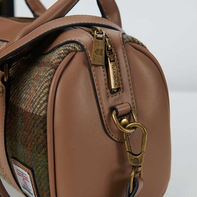 Harris Tweed Clutch, The Medium Duffel Bag, Islander, Chestnut Tartan - Afbeelding 8