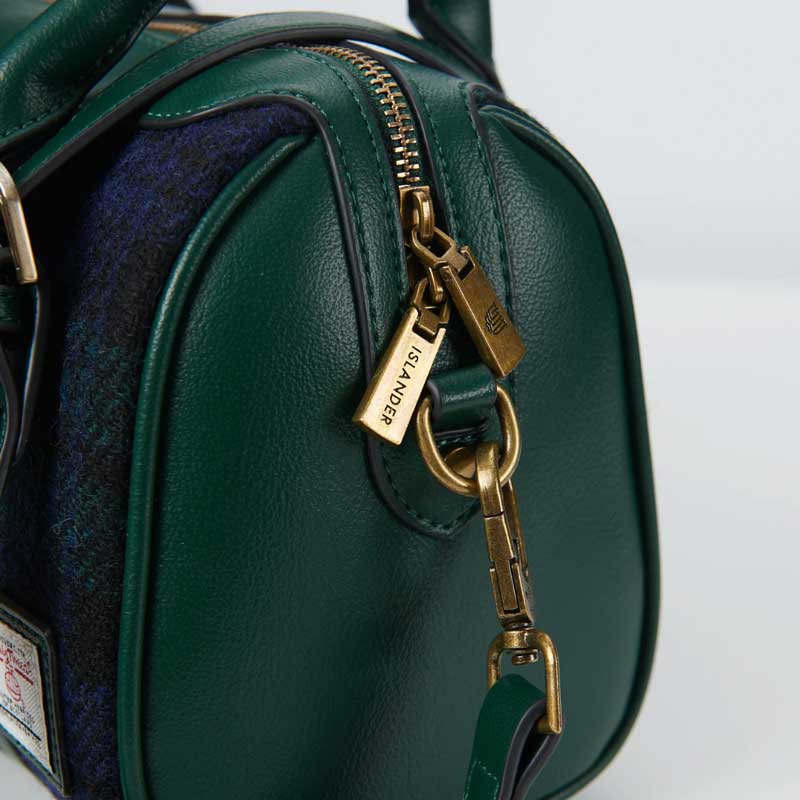 Harris Tweed Clutch, The Medium Duffel Bag, Islander, Black Watch Tartan - Afbeelding 4