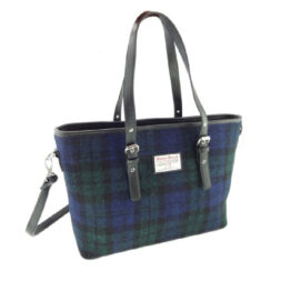 Harris Tweed 'Spey' Tote Bag' In Black Watch