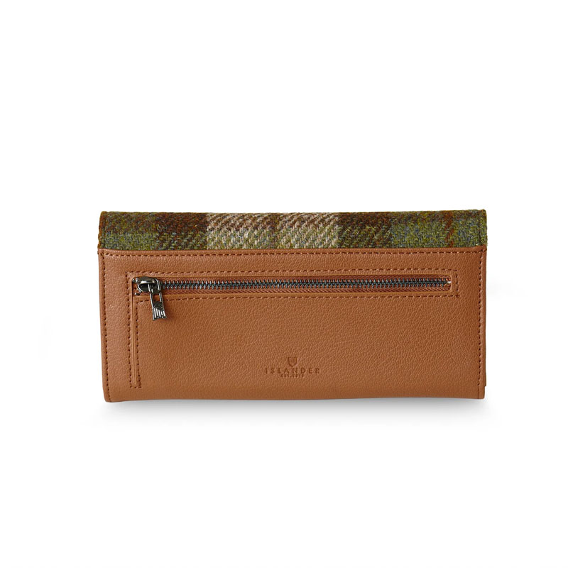 Harris Tweed Portemonnee, The Large Clasp, Chestnut Tartan - Afbeelding 2