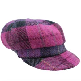 Harris Tweed Ladies Baker Boy Cap Rosalie Clover