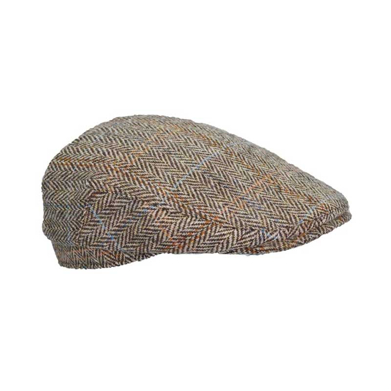 Harris Tweed Flat Cap Edward With Foldable Ear Flaps White Sand - Afbeelding 4