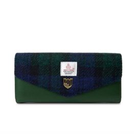 Harris Tweed Portemonnee, The Large Clasp, Black Watch
