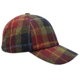 Harris Tweed Cap Rannoch Berry