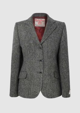 HARRIS TWEED  CLAIRE HACKING JACKET - CHARCOAL