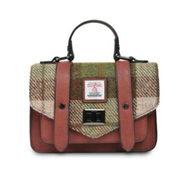 Harris Tweed Clutch, The Mini Satchel, Islander, Chestnut Tartan