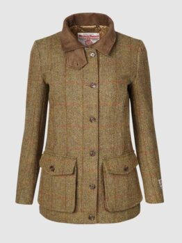 HARRIS TWEED  JULIET FIELD COAT - MUSTARD