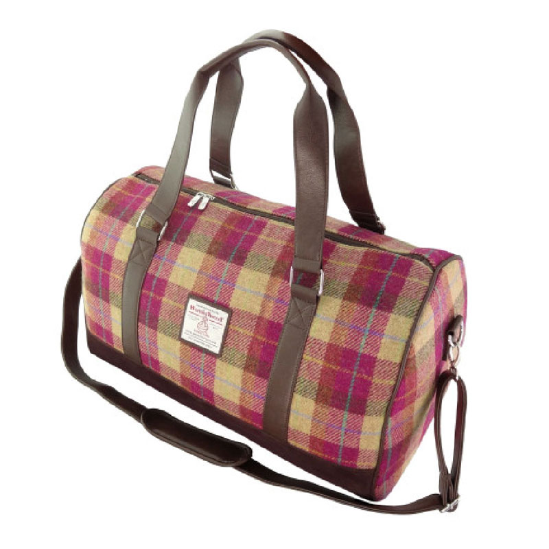 Harris_Tweed__Clyde__Weekend_Bag_in_Burgundy___Sand_Tartan
