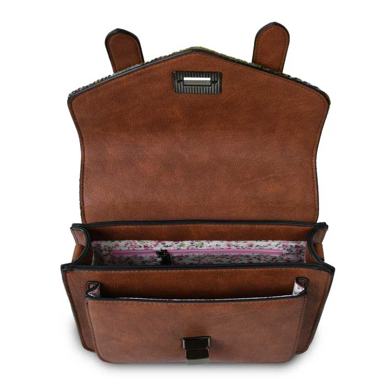 Harris Tweed Clutch, The Mini Satchel, Islander, Chestnut Blue Tartan - Afbeelding 4